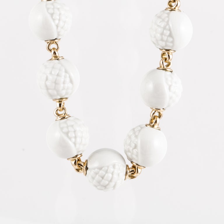 Women's Bulgari Porcelain Gold Necklace