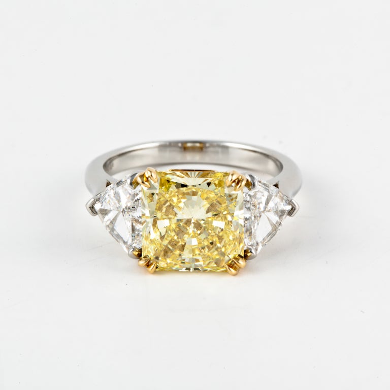 Fancy Intense Yellow Diamond Ring