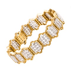 18 Karat zweifarbiges Gold-Diamant-Armband von Cccellati