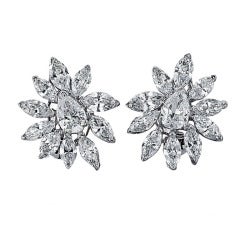 1960s Diamond and Platinum Earrings 9