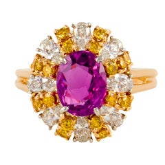 OSCAR HEYMAN Sapphire Diamond Ring 9