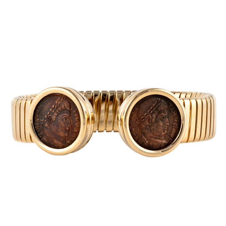 BULGARI Yellow Gold & Coin Bracelet