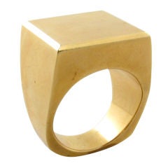 GEORG JENSEN chic geometric yellow gold ring.