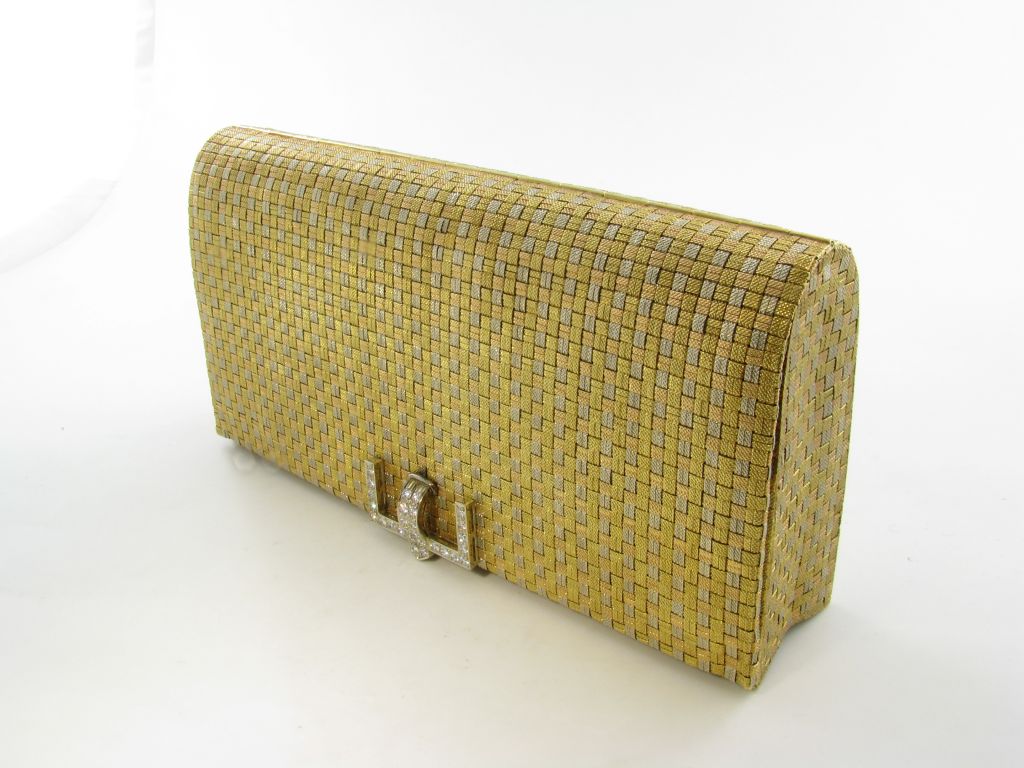 Women's TIFFANY & CO. Gorgeous Woven Gold and Diamond Clutch