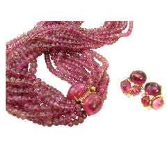 SEAMAN SCHEPPS Gorgeous Pink Tourmaline & Diamond Suite