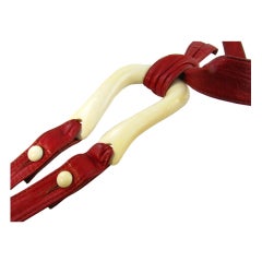 ELSA PERETTI, TIFFANY & CO. Ivory and Red Leather Belt