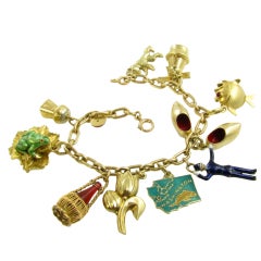 CARTIER Gold Bracelet with Charms