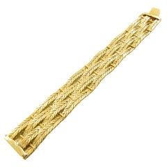 BUCCELLATI Chic Woven Gold Link Bracelet.