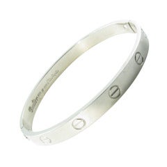 ALDO CIPULLO, CARTIER  White Gold "LOVE" Bracelet.