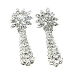 A Fabulous Pair of Platinum and Diamond Earrings.