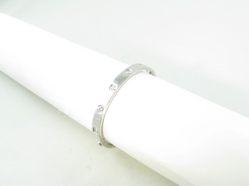 CARTIER White Gold and Diamond "Love" Bracelet.