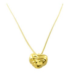 ANGELA CUMMINGS Puffed Heart Charm Necklace.