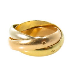 Cartier Three Color Gold Trinity Ring