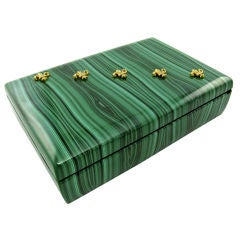 Fleur-de-Lys Malachite Box