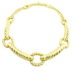 David Webb Gold Choker Necklace