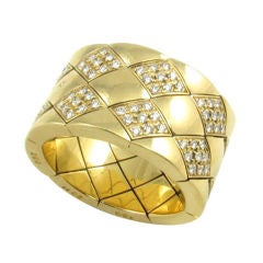 A Chanel gold and diamond ring.