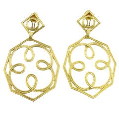Tiffany yellow gold earrings