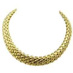 Tiffany & Co. yellow gold woven necklace
