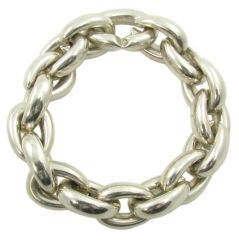 A stylish sterling silver Hermes bracelet