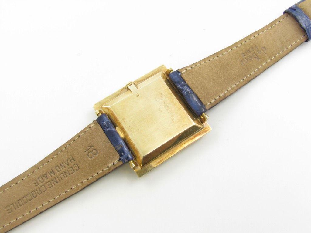 LUCIEN PICCARD gold, tiger's eye and lapis lazuli wristwatch. 2