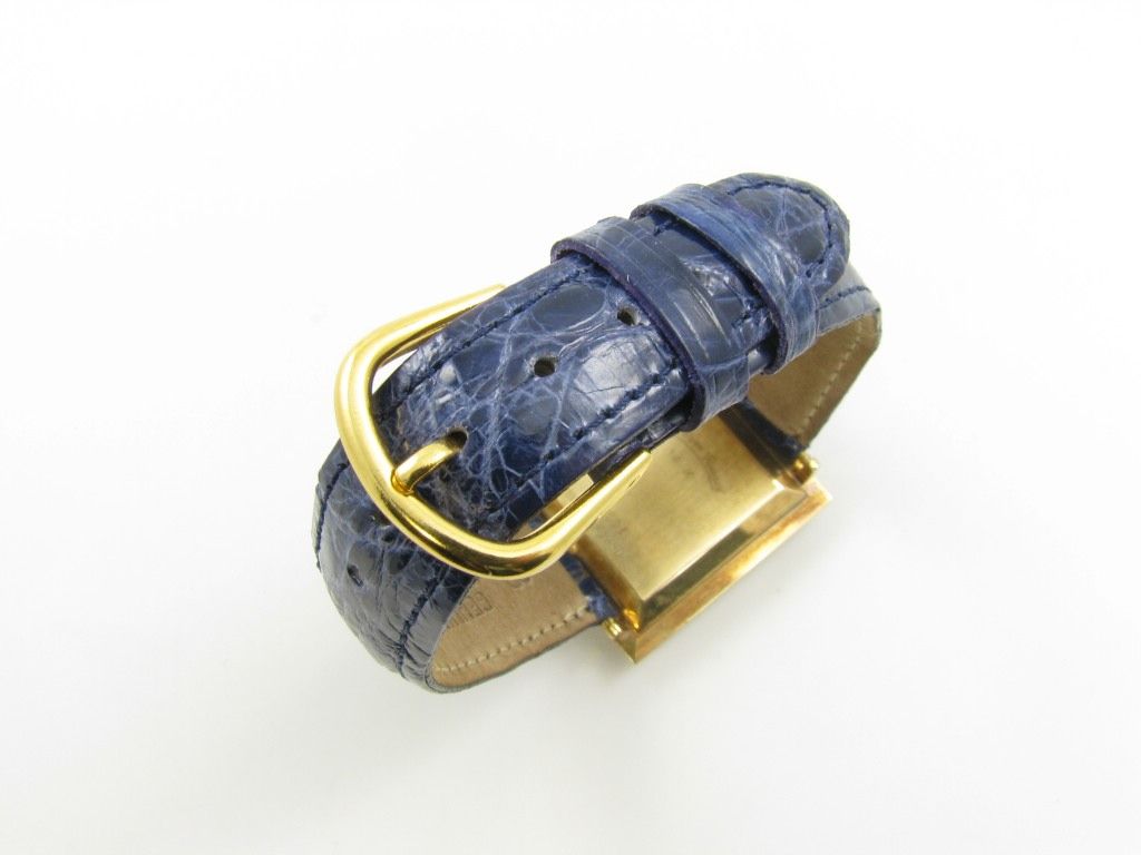 LUCIEN PICCARD gold, tiger's eye and lapis lazuli wristwatch. 3