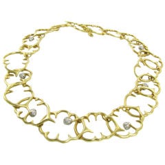 ANGELA CUMMINGS  fabulous gold and diamond necklace.