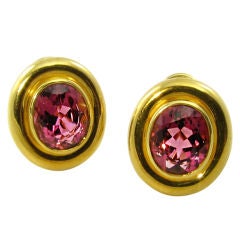 PALOMA PICASSO, TIFFANY rubelite and gold earrings.