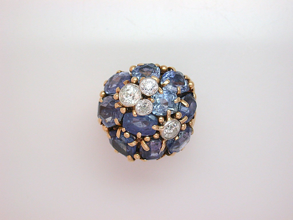 Women's SEAMAN SCHEPPS Sapphire & Diamond Cocktail Ring