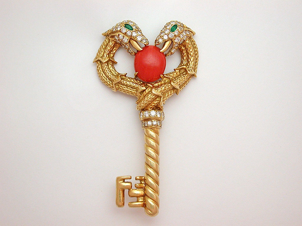 Donald Claflin for Tiffany & Co. Key Brooch, 1969