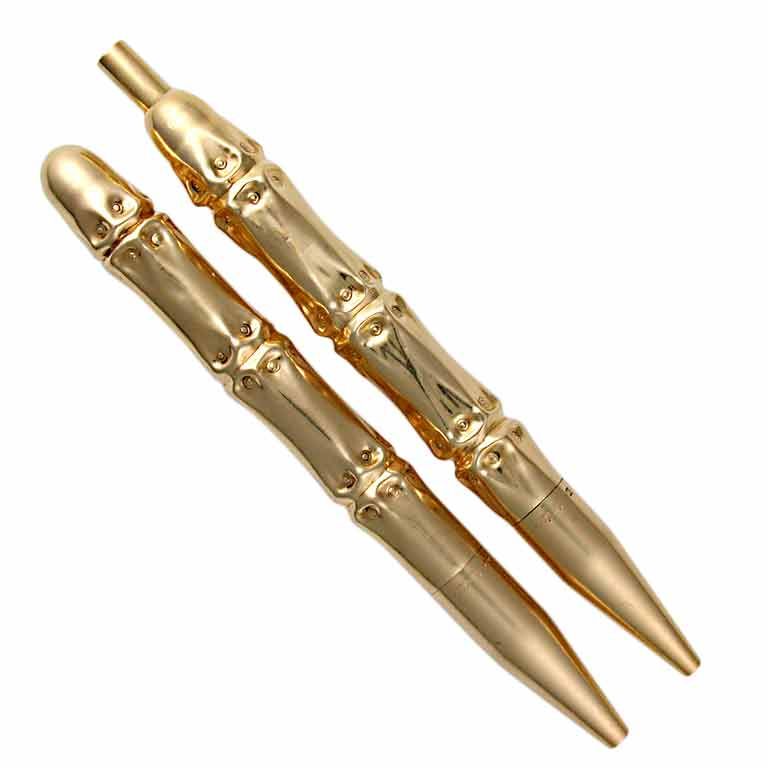 CARTIER Gold "Bamboo" Pen & Pencil Set
