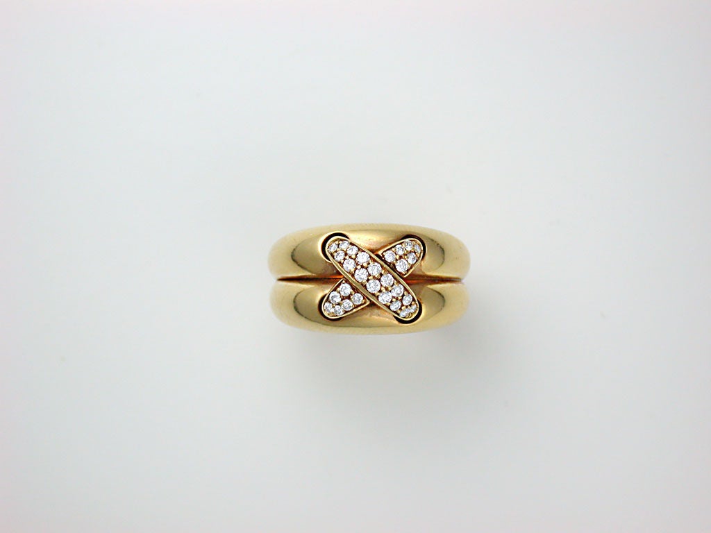 Chaumet Paris 18kt Gold & Diamond "Stitch" Ring