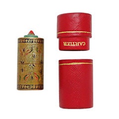 CARTIER New York Cylindrical Lighter and Case
