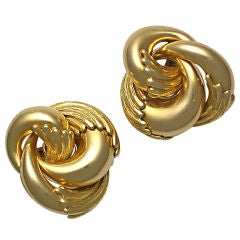 CARTIER Paris Gold Knot Earclips