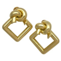 CARTIER 70s Gold Knot Earclips
