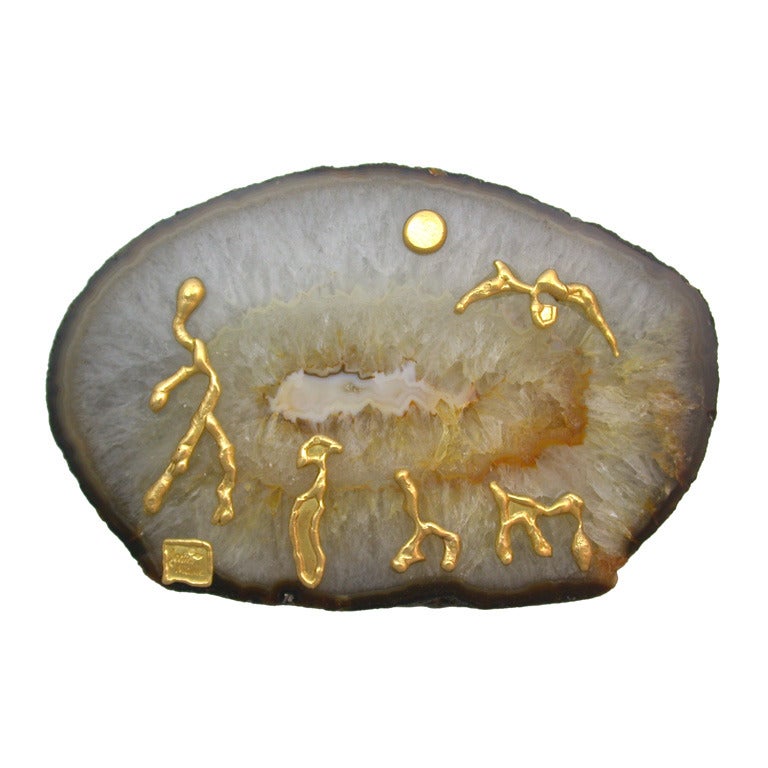 Jean Mahie Agate Paperweight