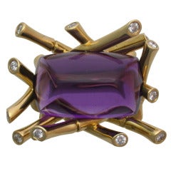 Ward Kelvin Amethyst Diamond Cocktail Ring