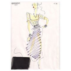 Givenchy Croquis of a Cocktail Dress