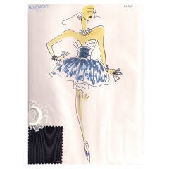 Givenchy Croquis of a Cocktail Dress 10