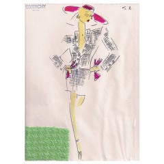 Givenchy Croquis of a Suit