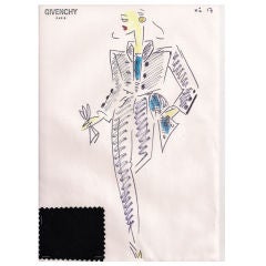 Givenchy Croquis of a Pants Ensemble 7