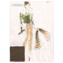 Givenchy Croquis of a Pants Ensemble