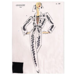 Givenchy Croquis of a Pants Ensemble 10