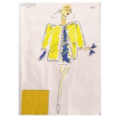 Givenchy Croquis of a Coat 1