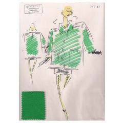 Givenchy Croquis of a Coat 11