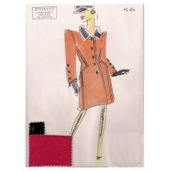 Givenchy Croquis of a Coat