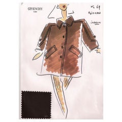 Givenchy Croquis of a Coat