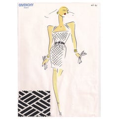 Givenchy Croquis of a Cocktail Dress