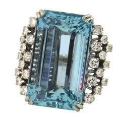 Vintage Amazing Aquamarine Ring