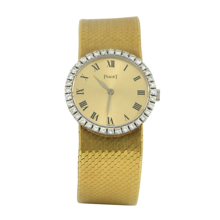 PIAGET Lady's Yellow Gold and Diamond Bracelet Watch