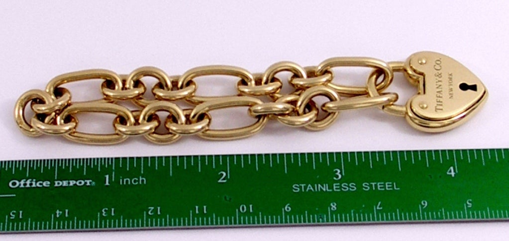 tiffany gold heart bracelet